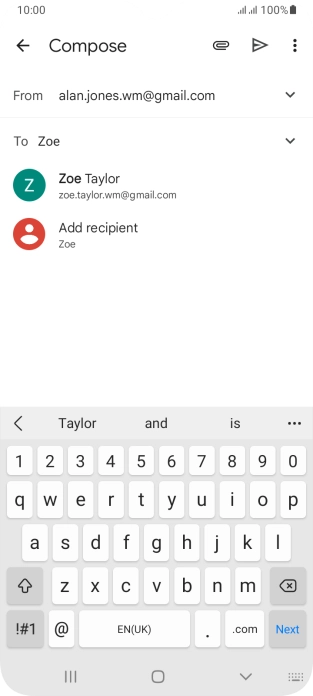 Press the required contact.