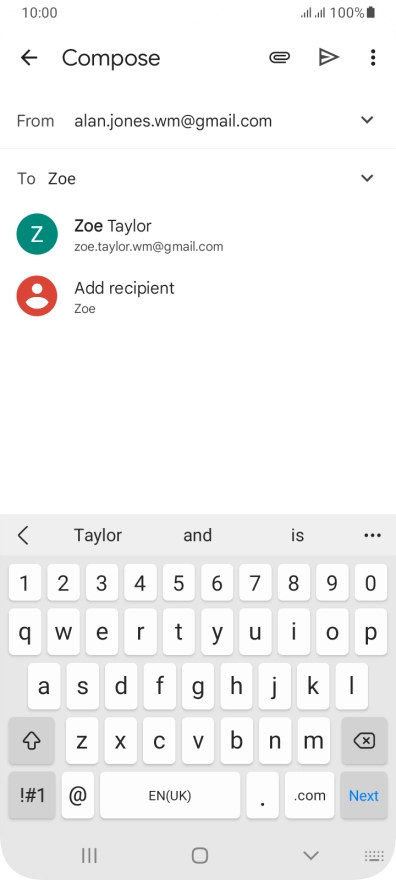 Press the required contact.