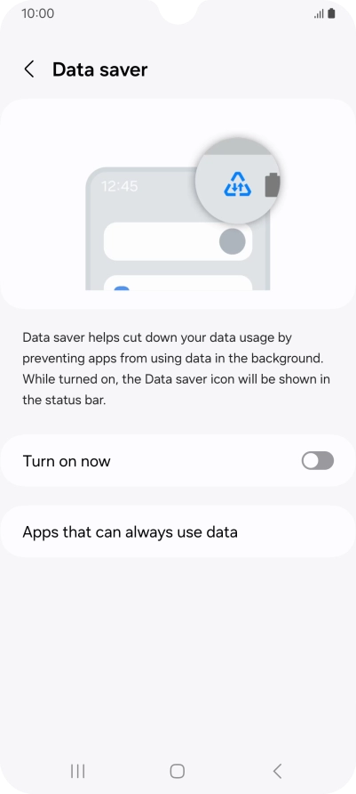 Press the indicator next to 