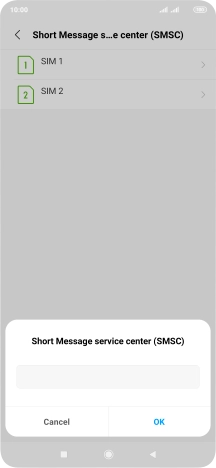 Key in +447785016005 and press OK.