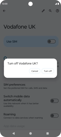 If you turn off use of the price plan, press Turn off. If you turn off use of the price plan, press Turn off.