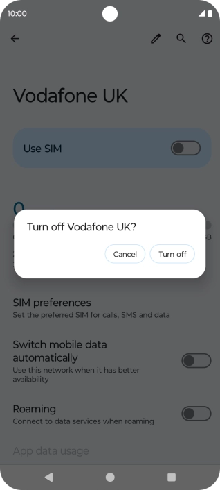 If you turn off use of the price plan, press Turn off. If you turn off use of the price plan, press Turn off.