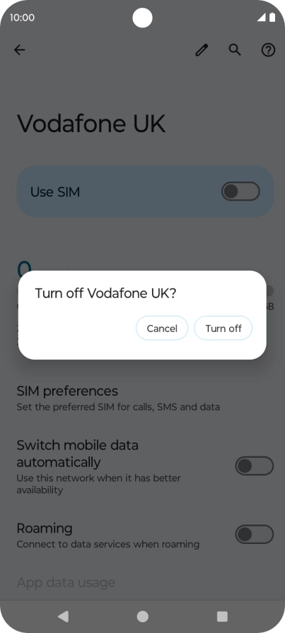 If you turn off use of the price plan, press Turn off. If you turn off use of the price plan, press Turn off.