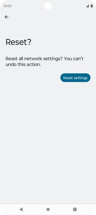 Press Reset settings.