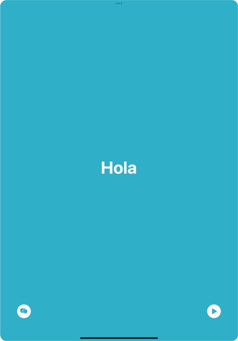 Press the split view icon to go back to display of both languages.