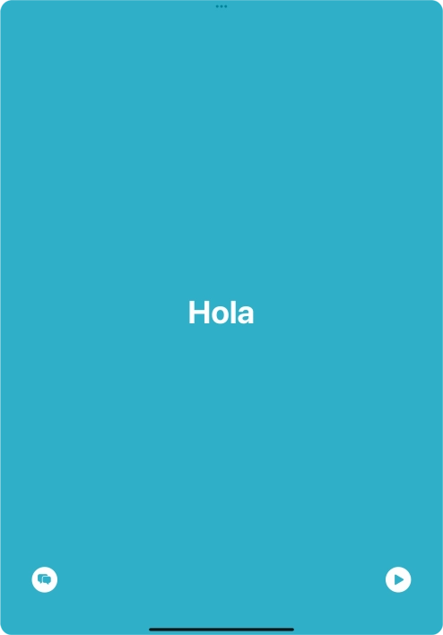 Press the split view icon to go back to display of both languages.