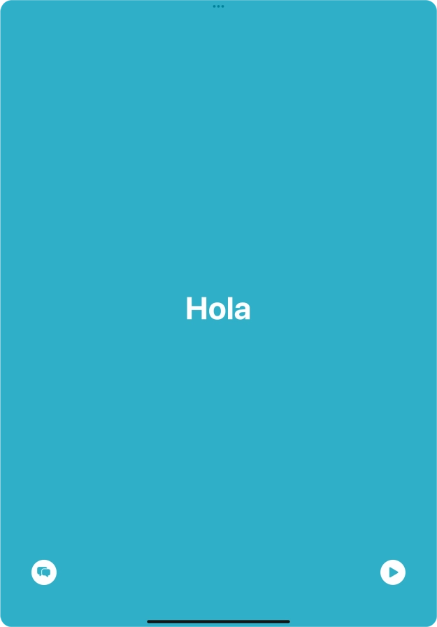 Press the split view icon to go back to display of both languages.