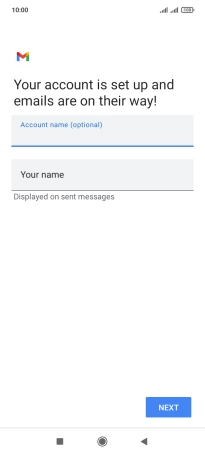 Press Your name and key in the required sender name.