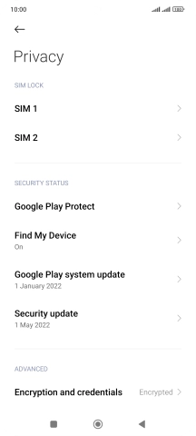 Press the required SIM.