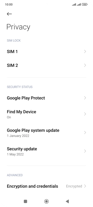 Press the required SIM.