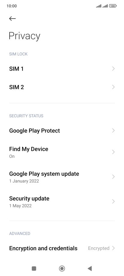 Press the required SIM.