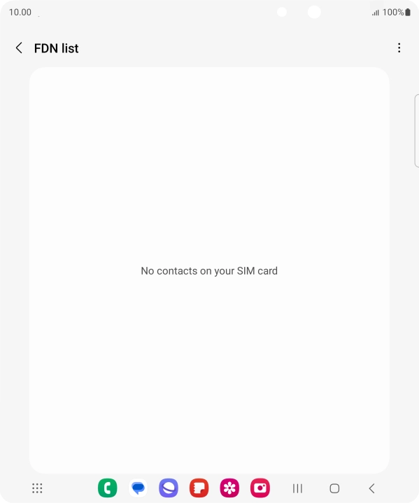 Press the menu icon.
