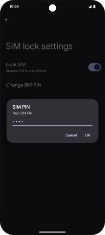 Key in a new four-digit PIN and press OK.