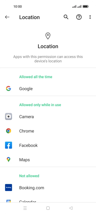 Press the required app. Press the required app.