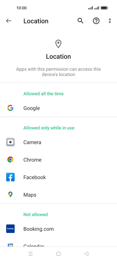 Press the required app. Press the required app.
