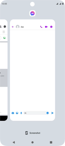 To end one running application, slide your finger upwards on the required application.