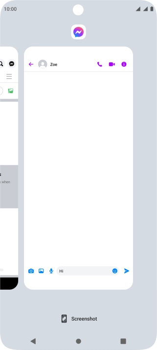 To end one running application, slide your finger upwards on the required application.
