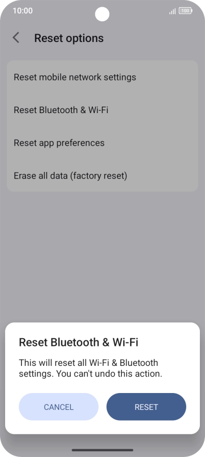 Press RESET.