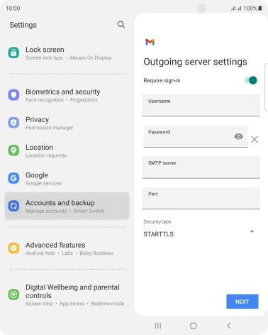 Press the indicator next to Press the indicator next to