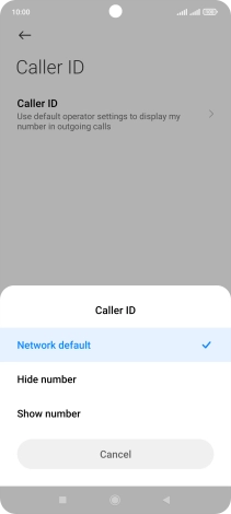 Press Show number to turn on caller identification.
