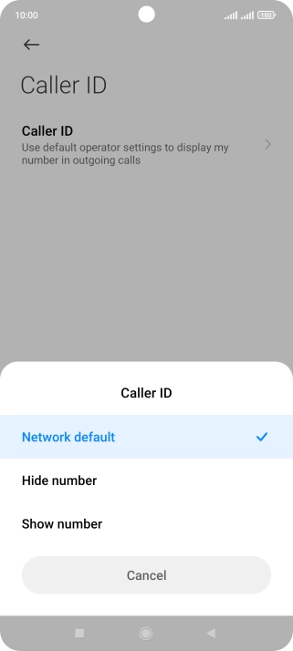 Press Show number to turn on caller identification.