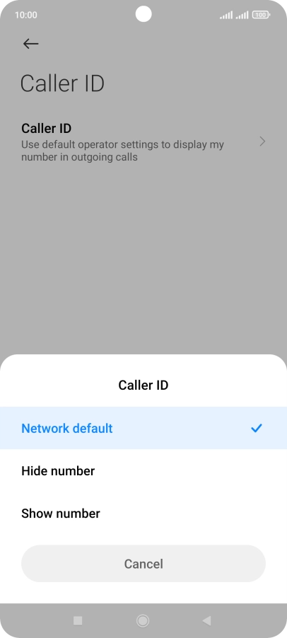 Press Show number to turn on caller identification.