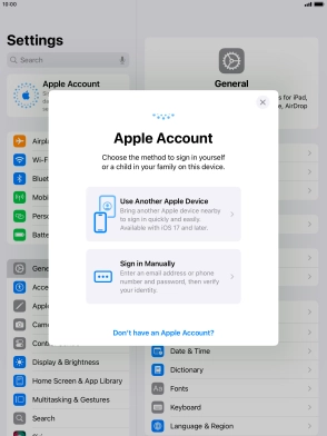 Press Sign in Manually.