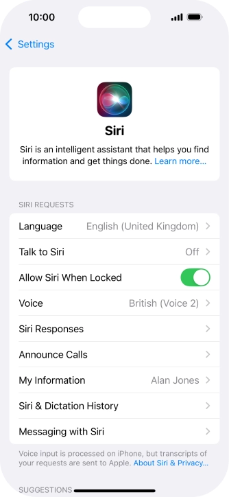 Press the indicator next to 