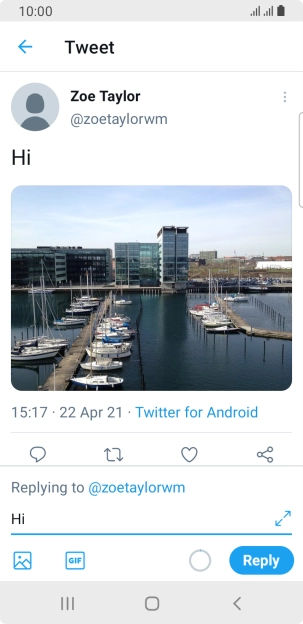 Write your reply and press Reply.