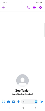 Write the required message and press the send icon. Write the required message and press the send icon.