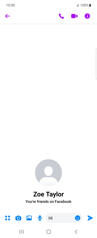 Write the required message and press the send icon. Write the required message and press the send icon.