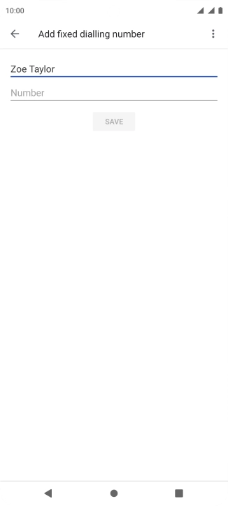 Press Number and key in the required phone number.