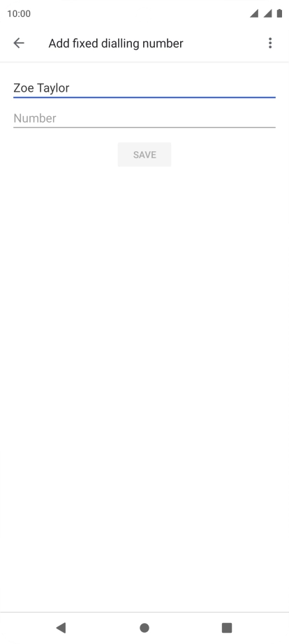 Press Number and key in the required phone number.