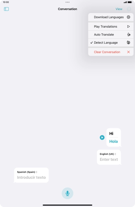 Press Clear Conversation.