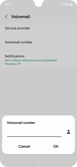 Key in +447836121121 and press OK.