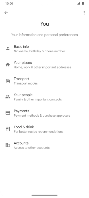 Press Basic info and follow the instructions on the screen to select phone owner settings. Press Basic info and follow the instructions on the screen to select phone owner settings.