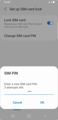 Key in a new four-digit PIN and press OK.