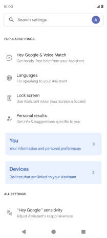 Press Hey Google & Voice Match.