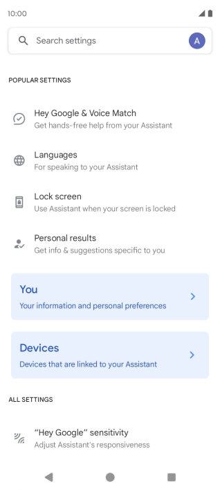 Press Hey Google & Voice Match.