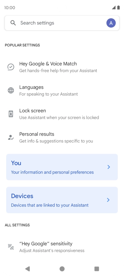Press Hey Google & Voice Match.