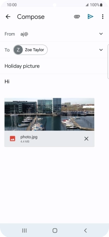 Press the send icon.