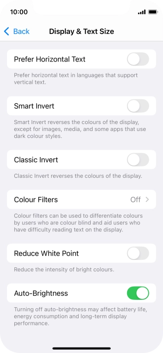 Press the indicator next to 