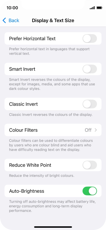 Press the indicator next to 