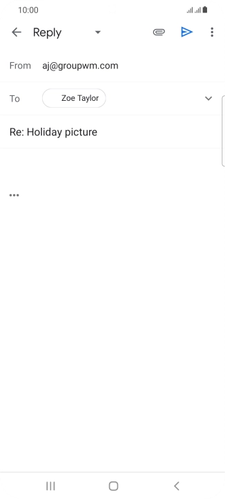 Press the text input field and key in the required text.