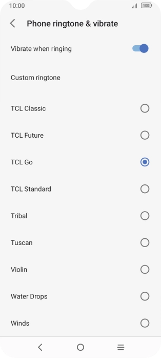 Press the required ring tones to hear them.