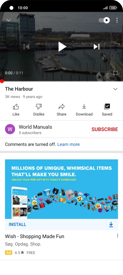 Press the Home key to return to the home screen.