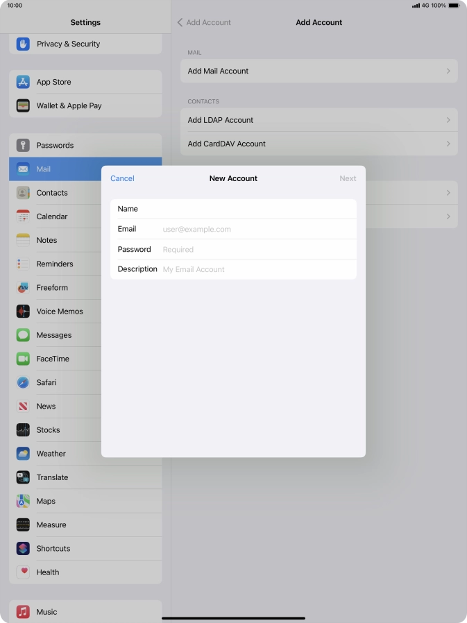 Press Email and key in your email address. Press Email and key in your email address.
