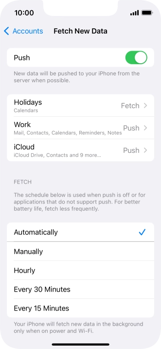 Press the indicator next to 