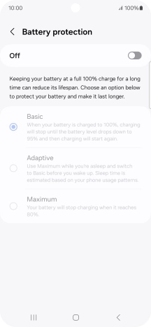 Press the indicator next to 