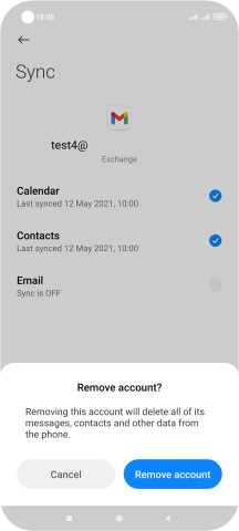 Press Remove account.